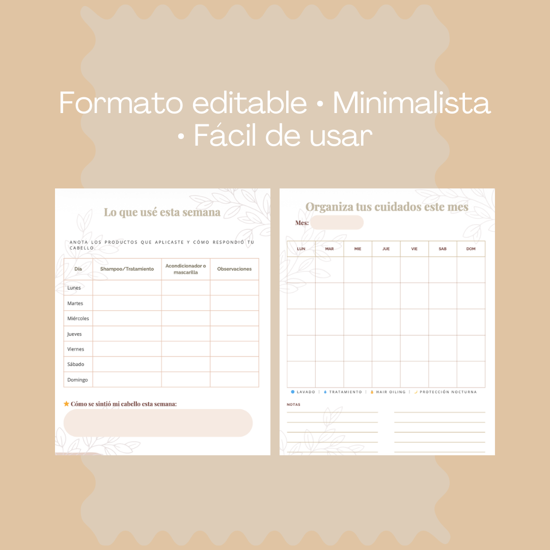 Bitácora Capilar Digital — Controla tu caída y registra tu progreso (PDF) - Image 5