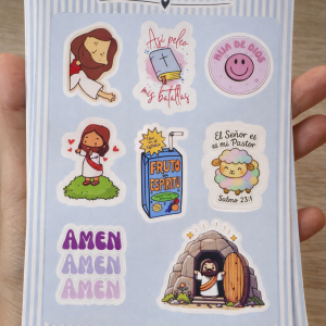 lámina de stickers bible journaling