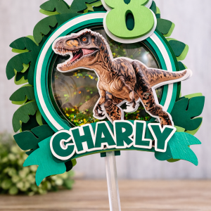 cake topper o decoración para torta dinasaurio